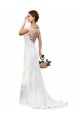 Lace Chapel Train Bateau Neck Sheath Sexy Wedding Dress Sudbury
