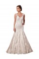 Tulle & Lace Chapel Train V-Neck Mermaid Bridal Wedding Dress Sudbury