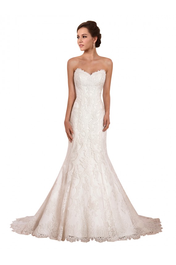 Lace Chapel Train Sweetheart Mermaid Sexy Wedding Dress Sudbury