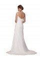 Soft Chiffon Chapel Train V-Neck Sheath Wedding Dress Sudbury