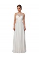 Soft Chiffon Sweep Train Illusion Neck A-Line Boho Wedding Dress Sudbury