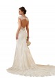 Lace Keyhole Back Chapel Train Sweetheart Mermaid Modern Wedding Dress Sudbury
