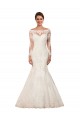 Lace Chapel Train Bateau Neck Mermaid Sexy Wedding Dress Sudbury