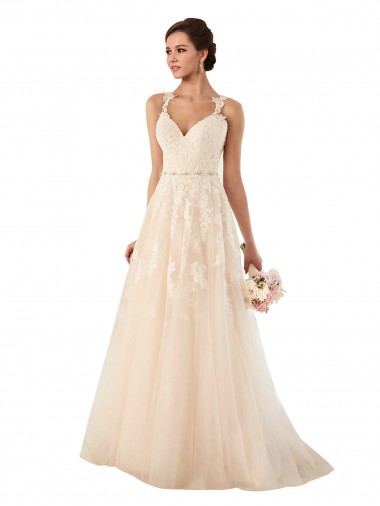 Tulle & Lace Chapel Train Sweetheart A-Line Wedding Dress Sudbury