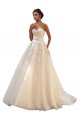 Tulle & Lace Chapel Train Sweetheart Ivory & Champagne Ball Gown Wedding Dress Sudbury