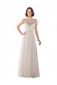 Tulle Sweep Train Illusion Neck A-Line Boho Wedding Dress Sudbury