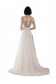Tulle Sweep Train Illusion Neck A-Line Boho Wedding Dress Sudbury