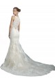 Tulle Chapel Train Illusion Neck Mermaid Beach Wedding Dress Sudbury