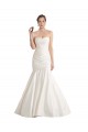 Satin Low Back Chapel Train Strapless Mermaid Beach Wedding Dress Sudbury