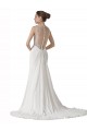 Soft Chiffon Chapel Train Sweetheart Sheath Beach Wedding Dress Sudbury