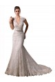 Lace Chapel Train Halter Neck Mermaid Wedding Dresses Sudbury