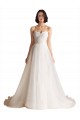 Tulle Low Back Sweep Train Sweetheart A-Line Bridal Wedding Dress Sudbury