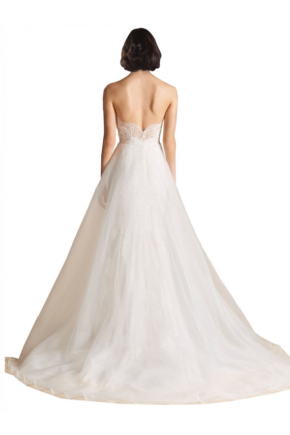 Tulle Low Back Sweep Train Sweetheart A-Line Bridal Wedding Dress Sudbury
