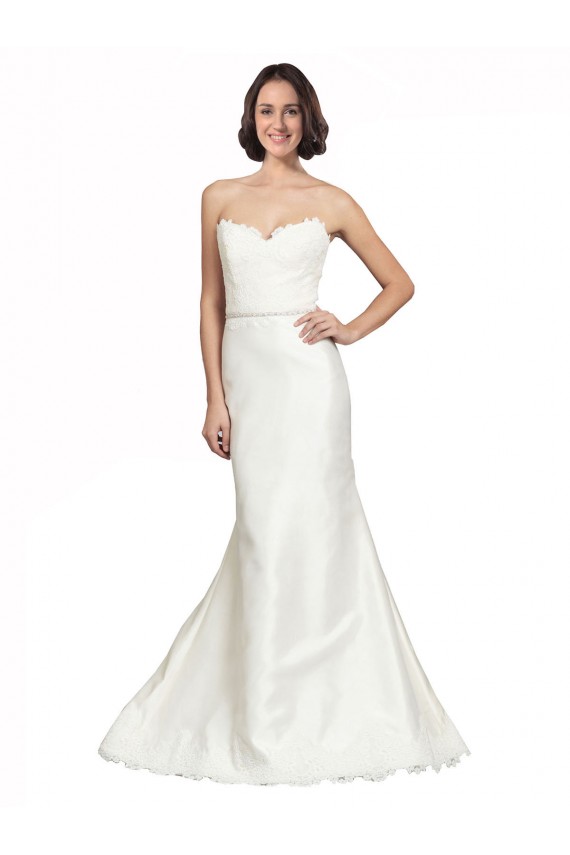 Satin & Lace Chapel Train Sweetheart Trumpet Bridal Dress Sudbury