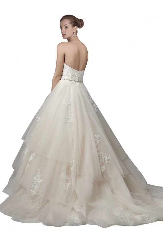 Tulle & Lace Low Back Chapel Train Scoop Neck Ball Gown Wedding Dress Sudbury