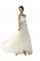Soft Chiffon Long Strapless A-Line Wedding Dress Sudbury