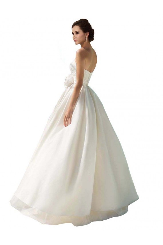 Soft Chiffon Long Strapless A-Line Wedding Dress Sudbury