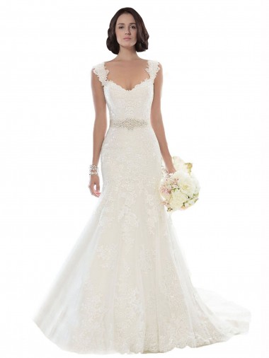 Lace Sleeveless Off the Shoulder White Mermaid Beach Wedding Dress Sudbury