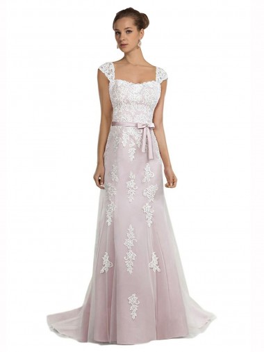 Tulle & Lace Sweep Train Strapless Mermaid Beach Wedding Dress Sudbury