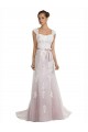Tulle & Lace Sweep Train Strapless Mermaid Beach Wedding Dress Sudbury