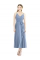 Soft Chiffon Tea Length Spaghetti Straps A-Line Bridesmaid Dress Sudbury