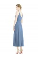Soft Chiffon Tea Length Spaghetti Straps A-Line Bridesmaid Dress Sudbury