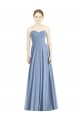Soft Chiffon Long Sweetheart Dusty Blue A-Line Evening Dress / Bridesmaid Dress Sudbury