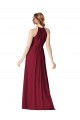 Chiffon Long Halter Neck Burgundy A-Line Evening Gowns / Bridesmaid Dresses Sudbury