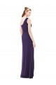 Soft Chiffon Long One Shoulder Grape A-Line Evening Dress / Bridesmaid Dress Sudbury
