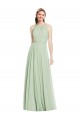 Chiffon Long Halter Neck Sage A-Line Bridesmaid Dress / Evening Dress Sudbury