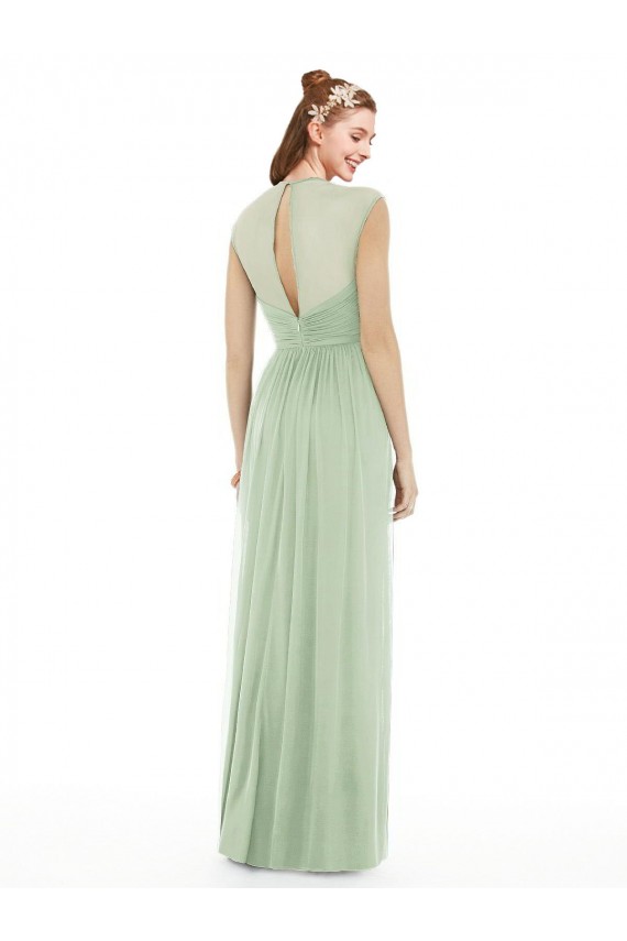 Soft Chiffon Long Sweetheart Sage A-Line Formal Dress / Bridesmaid Dress Sudbury
