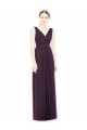 Chiffon Long V-Neck Grape A-Line Bridesmaid Dress / Evening Dress Sudbury