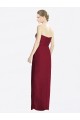 Soft Chiffon Long Sweetheart Burgundy Sheath Bridesmaid Dress Sudbury