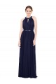 Soft Chiffon Long High Neck A-Line Bridesmaid Dress / Formal Dress Sudbury