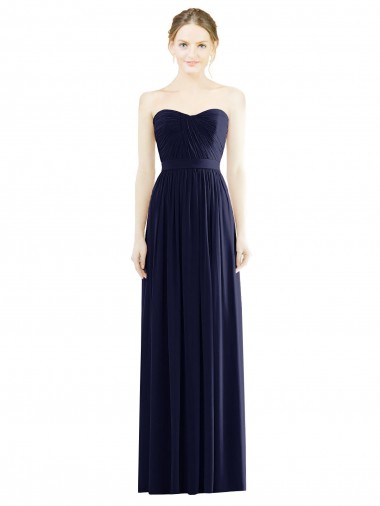 Soft Chiffon Long Sweetheart A-Line Formal Evening Gown / Bridesmaid Dress Sudbury