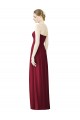 Soft Chiffon Long Sweetheart Burgundy A-Line Evening Dress / Bridesmaid Dress Sudbury