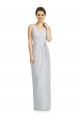 Soft Chiffon V-Back Long V-Neck Frost Sheath Bridesmaid Dress Sudbury