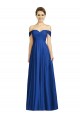 Soft Chiffon Long Off the Shoulder Royal Blue A-Line Semi Formal Evening Dress / Bridesmaid Dress Sudbury