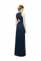 Soft Chiffon Long Halter Neck Salmon A-Line Bridesmaid Dress Sudbury