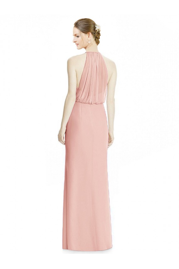 Soft Chiffon Long Halter Neck Mermaid Bridesmaid Dress Sudbury