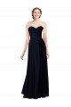 Soft Chiffon Long Sweetheart Dark Navy A-Line Formal Dress / Bridesmaid Dress Sudbury