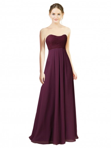 Chiffon Long Sweetheart A-Line Bridesmaid Dress Sudbury