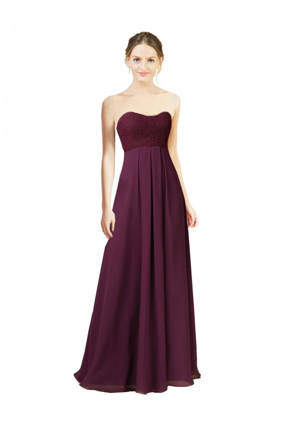 Chiffon Long Sweetheart A-Line Bridesmaid Dress Sudbury
