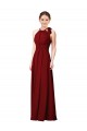 Soft Chiffon Long Halter Neck Sheath Bridesmaid Dress Sudbury