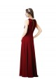 Soft Chiffon Long Halter Neck Sheath Bridesmaid Dress Sudbury