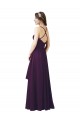 Soft Chiffon Long Sweetheart Grape Sheath Bridesmaid Dress Sudbury