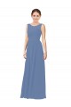 Soft Chiffon Long Illusion Neck Sheath Bridesmaid Dress Sudbury