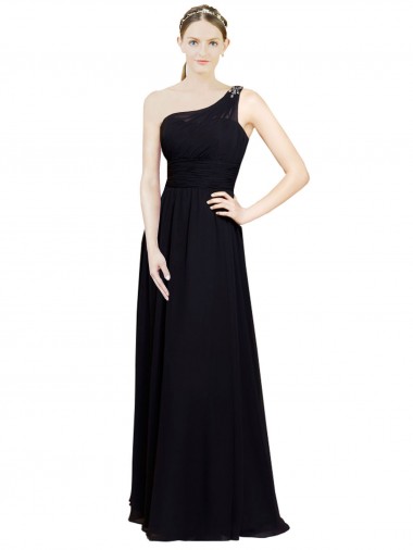 Chiffon Long One Shoulder A-Line Bridesmaid Dresses Sudbury