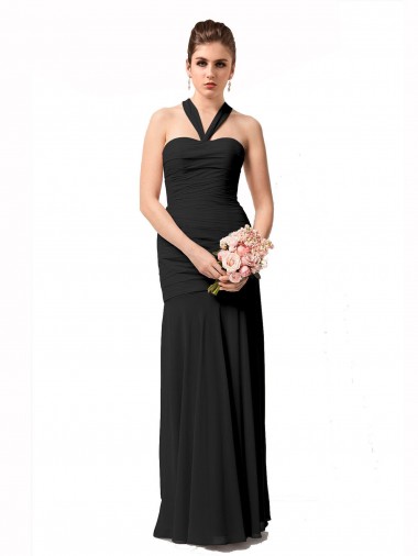 Chiffon Long Halter Neck Mermaid Bridesmaid Dress / Evening Dress Sudbury