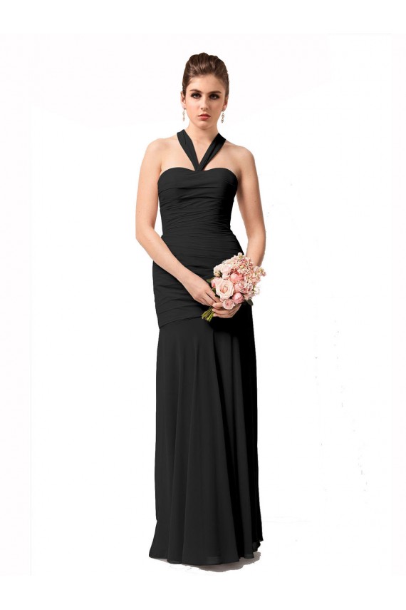 Chiffon Long Halter Neck Mermaid Bridesmaid Dress / Evening Dress Sudbury